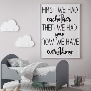 Children&#39;s Wall Decal - We First Had Each Other - Vinyl Decorations for Boy&#39;s Bedroom, Playroom or Study Area