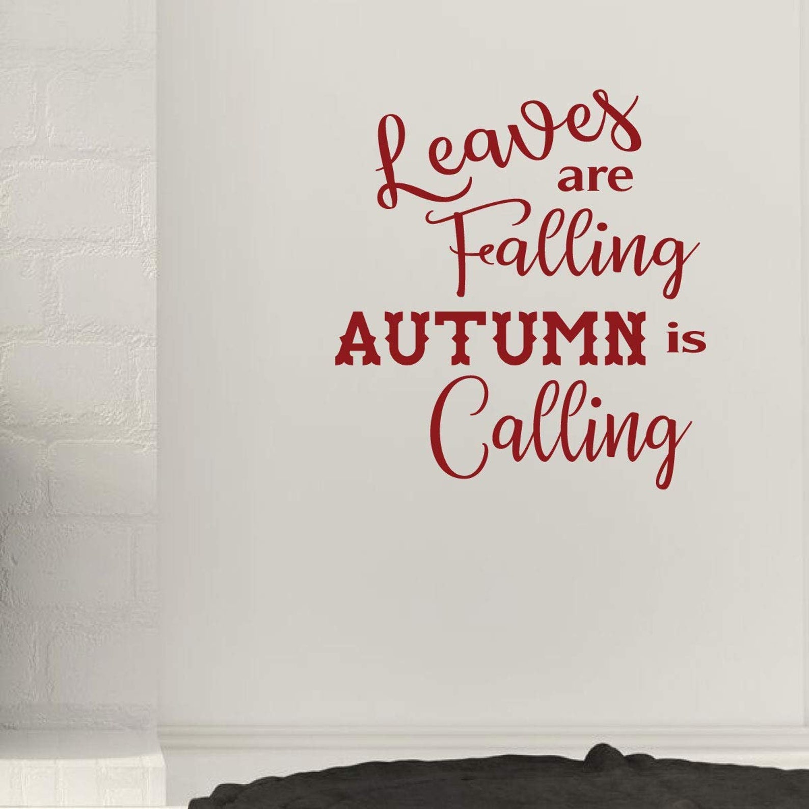 Fall Wall Decal 'leaves Are Falling Autumn is Etsy