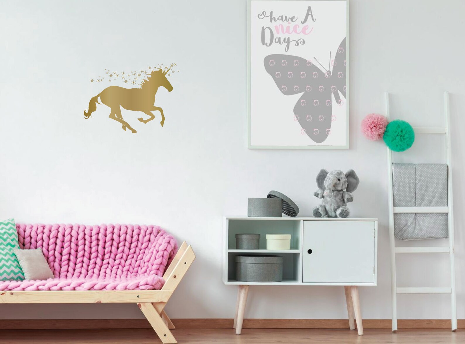 Personalized Unicorn Vinyl Wall Decal & Stars Stickers W/ Etsy