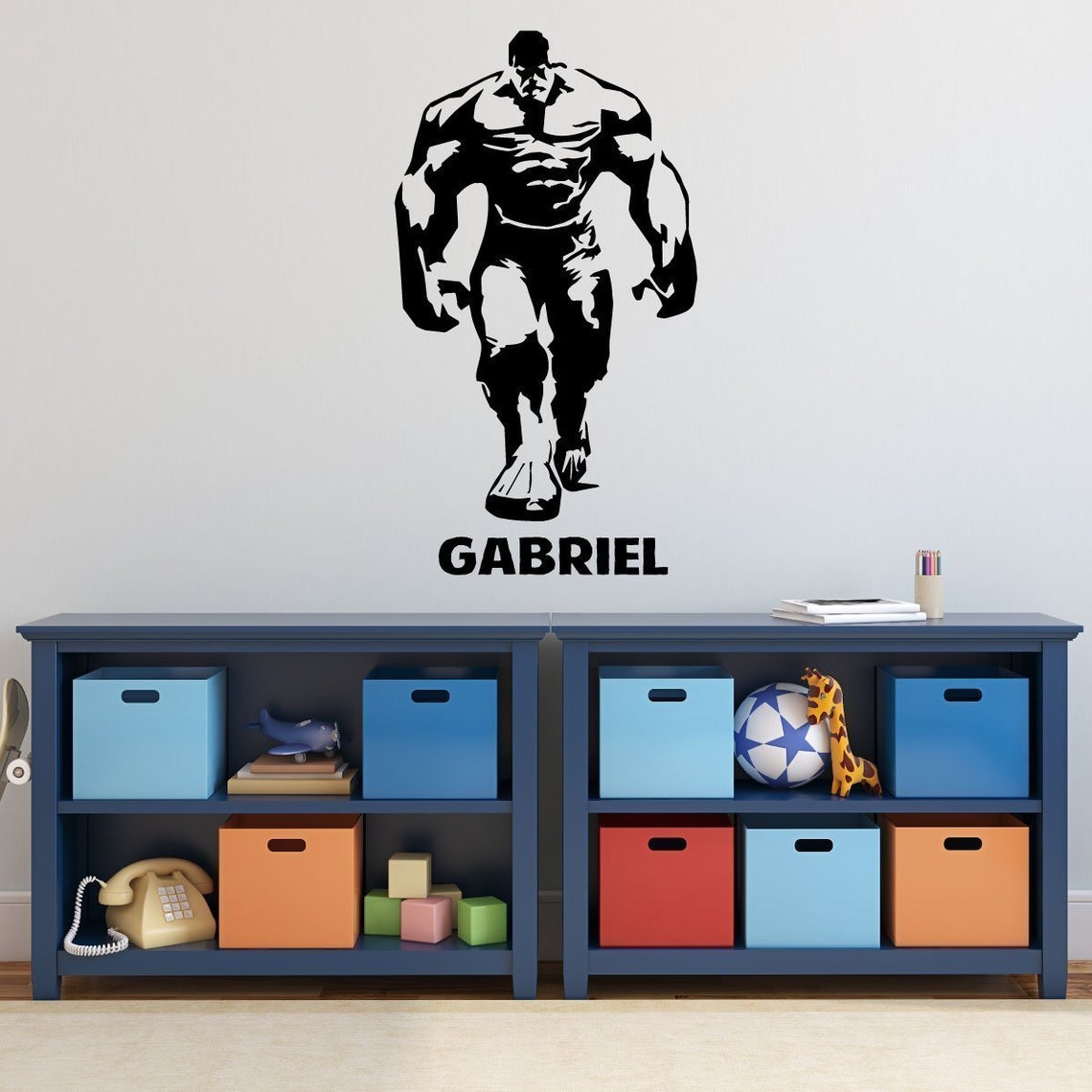 Custom Incredible Hulk Wall Decal for Boy's Room - Personalized ...