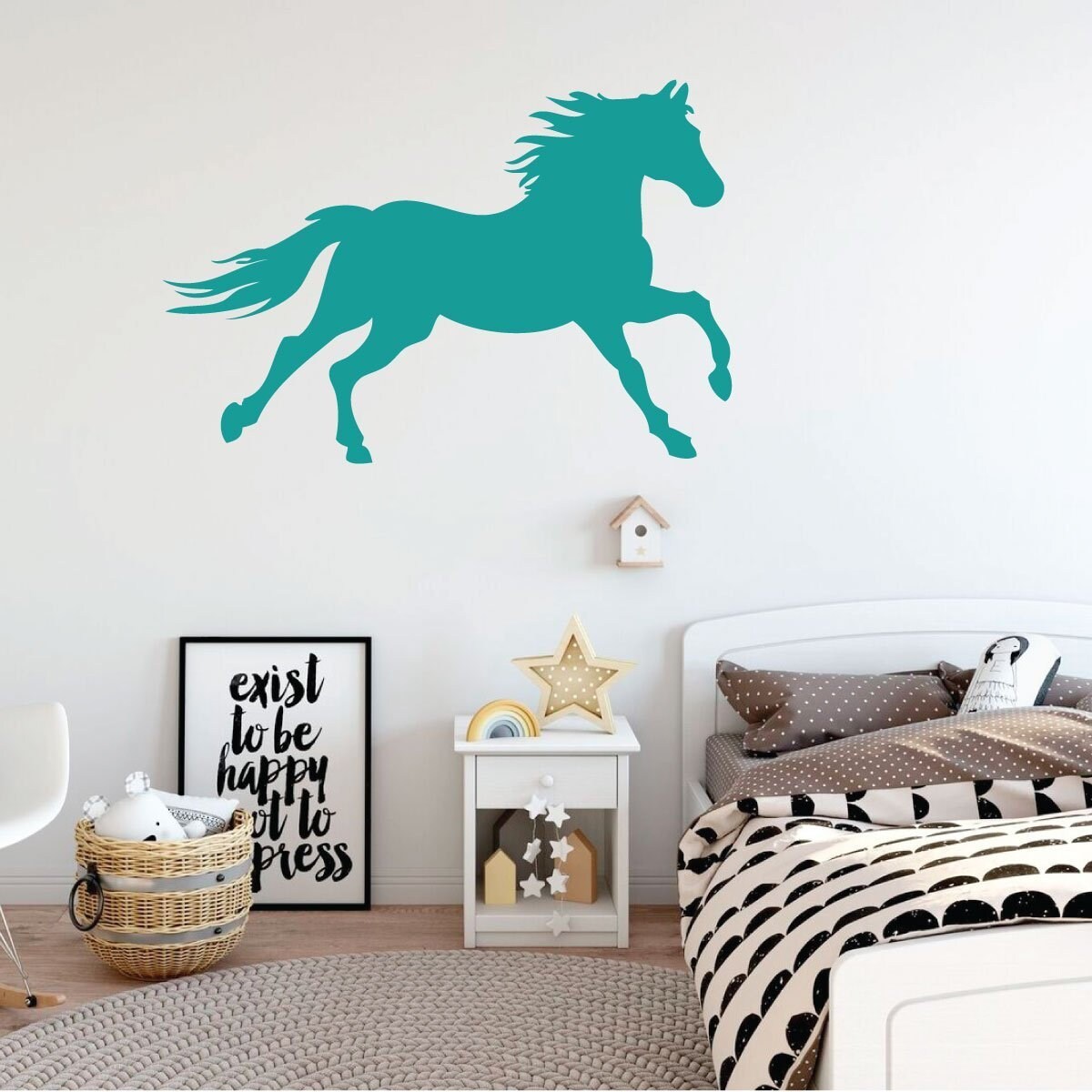 Horse Wall Decal Gepersonaliseerde Vinyl Decor voor Girl s Bedroom