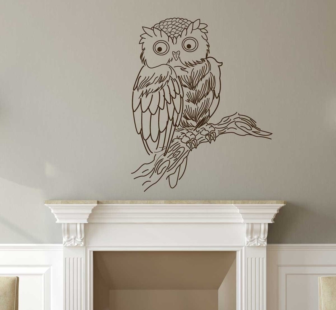 Owl Wall Decal - Vinyl Art Decoration for Center Piece, Home Decoration ...
