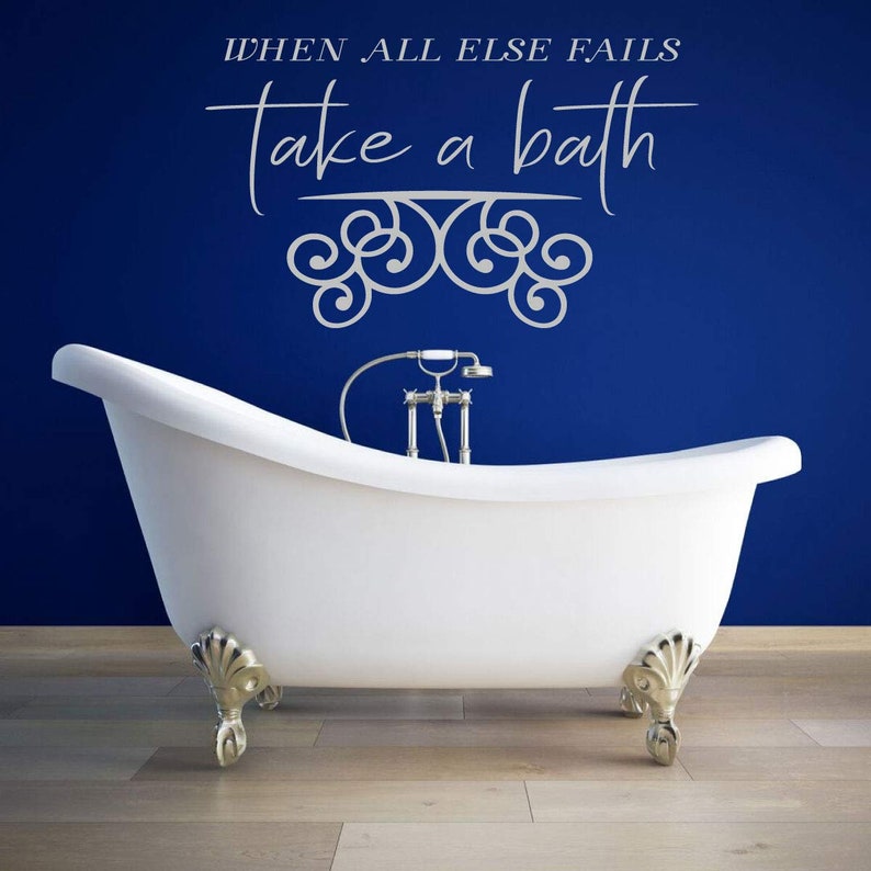 When All Else Fails Bathroom Wall Decor Silhouette Vinyl Sticker Decoration for the Home Bath Decal Art Take a Bath A Variety