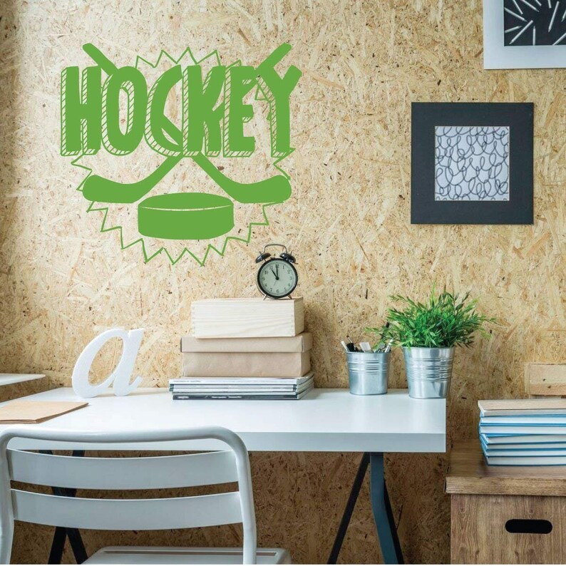 Hockey Stick Wall Decor Vinyl Sticker Decal for Players Etsy