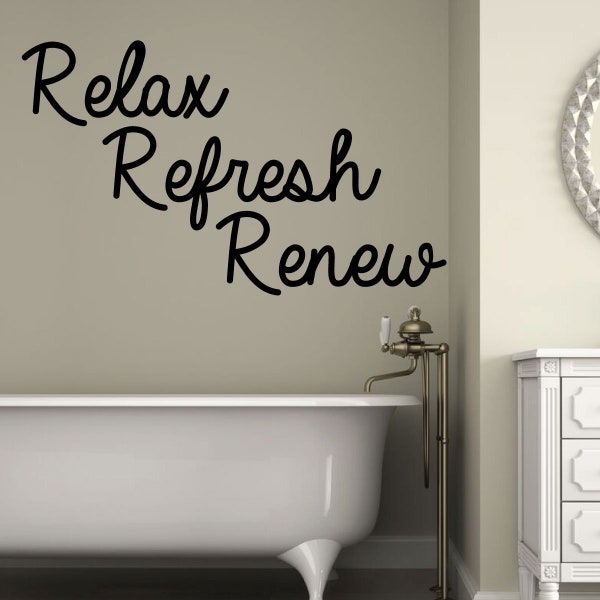 Relax Refresh Renew Sign - Etsy