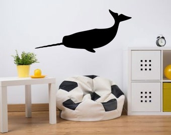 CustomVinylDecor-Narwhal Wall Decor for Kids - Silhouettes Vinyl Decals