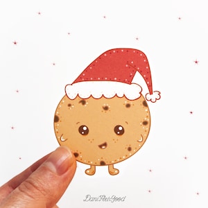 Süße Keks-Vinyl-Aufkleber, Kawaii-Weihnachtsaufkleber, süße Kekse, Urlaubsplaner-Dekoration, gemütlicher Winter, Journal-Ornamente, gestanzt