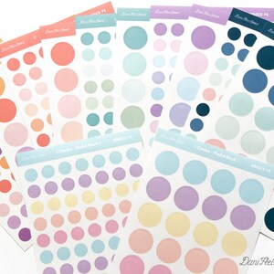 Dot sticker vel, kleine cirkels sticker, pastel stickers, paars, functionele stickers, minimalistische planner stickers, dagboekstickers, geschenken