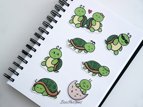 Muursticker schildpad voor kinderkamer thema de zee