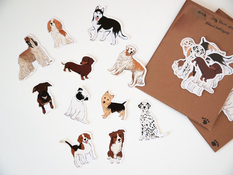 Dog Sticker Pack Cute Dog Stickers Dog Sticker Pug Sticker Etsy