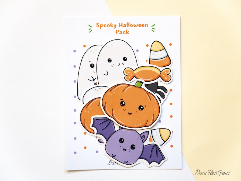 Spooky Cute Halloween Sticker Pack, Happy Halloween, Fall Season ...