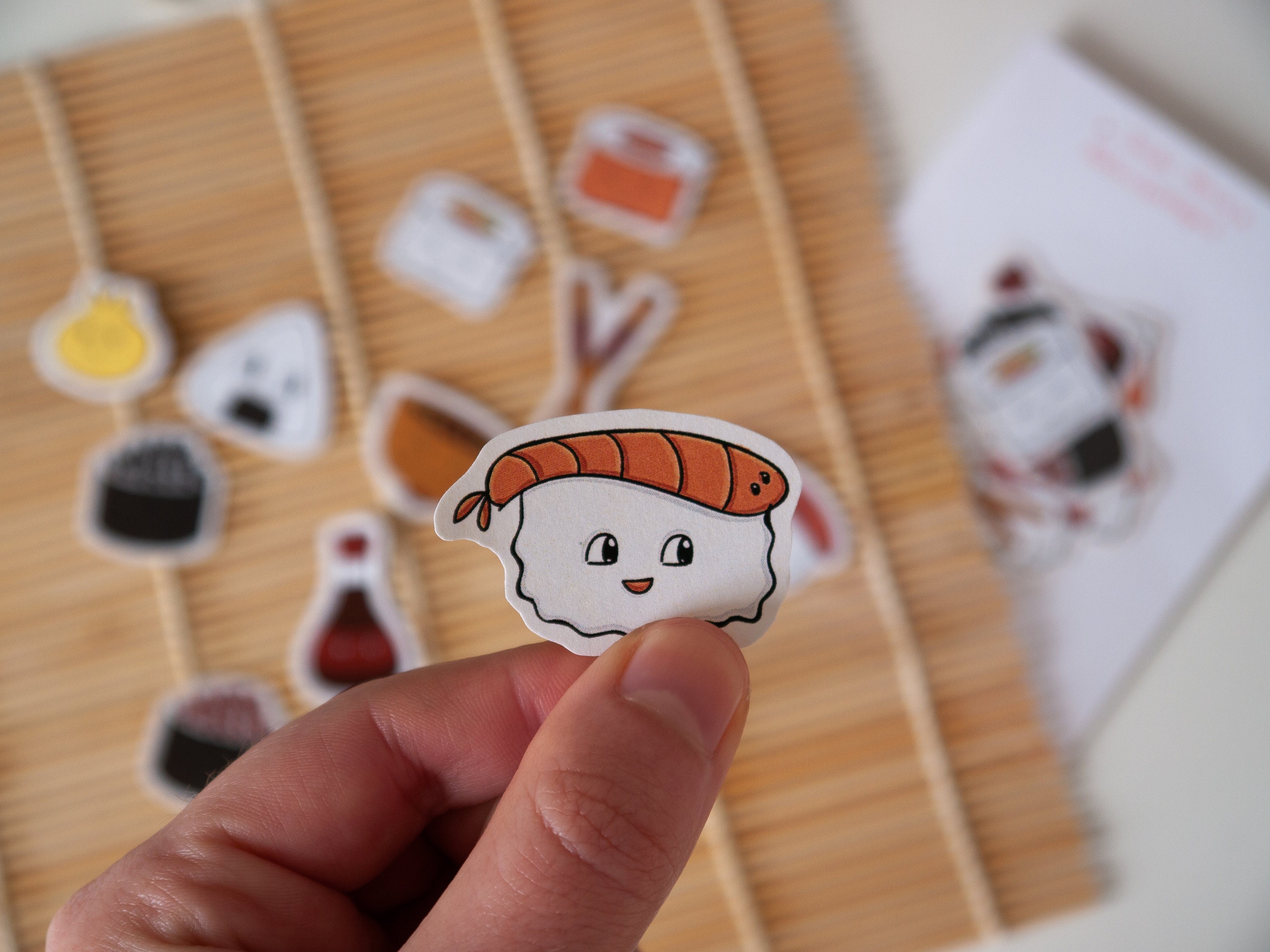 Sushi Sticker Pack, Cute Sushi Vinyl Stickers, Kawaii Sushi, Japanese ...