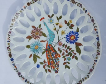 8" Decorative Plates With Birds And Flowers