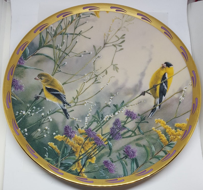 8 Golden Splendor-Decorative Plates With Birds by Lenox Plate Number# G6025