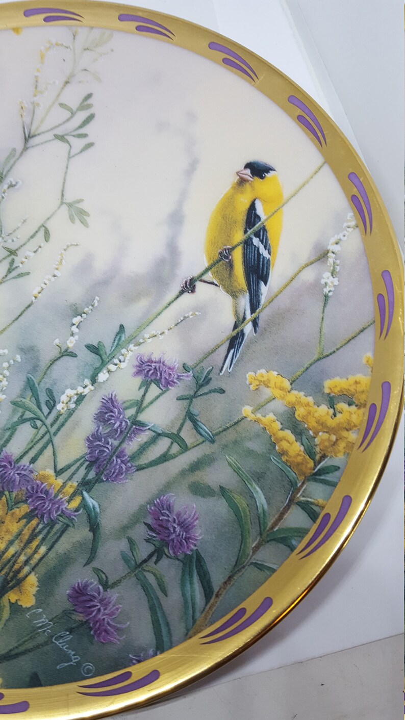 8 Golden Splendor-Decorative Plates With Birds by Lenox Plate Number# G6025