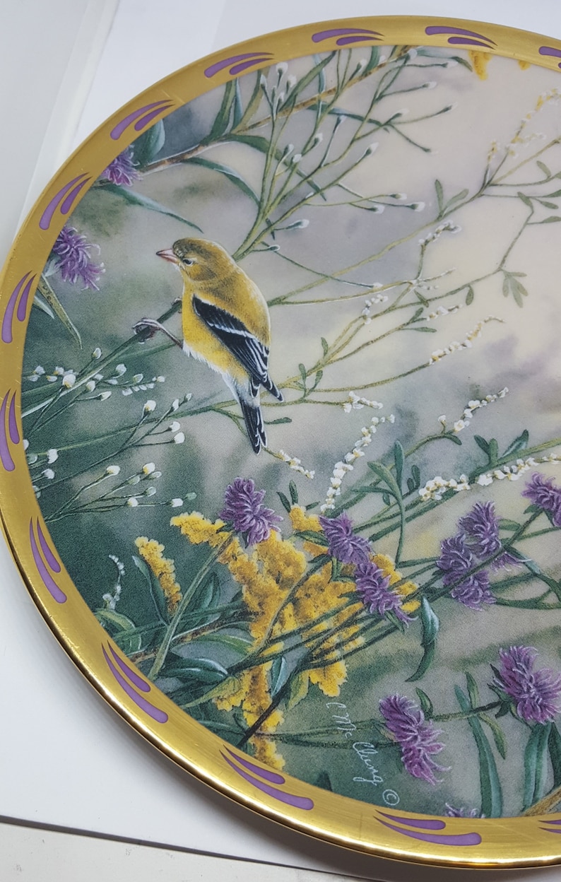 8 Golden Splendor-Decorative Plates With Birds by Lenox Plate Number# G6025