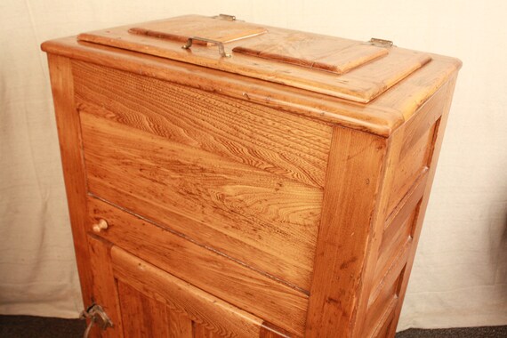 vintage oak ice box