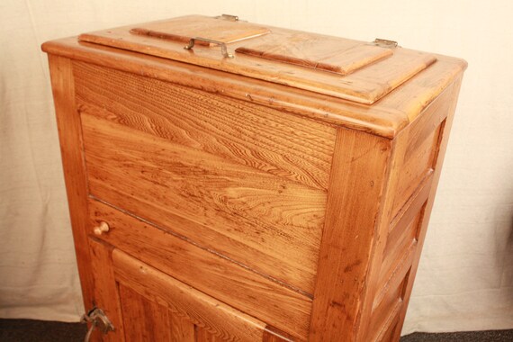 vintage ice box cabinet