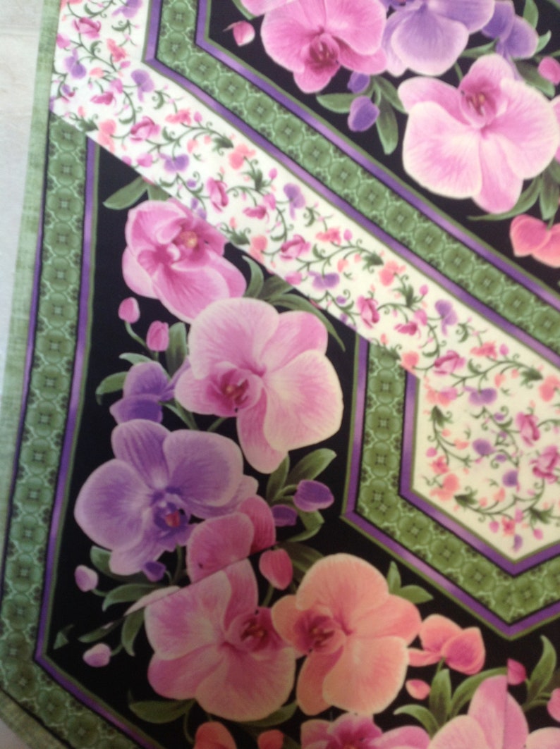 Quilted Table Runner Home Decor Quilts for Sale Floral Decor Christmas Gift Orchid Table Runner Pink Swirl Table Runner