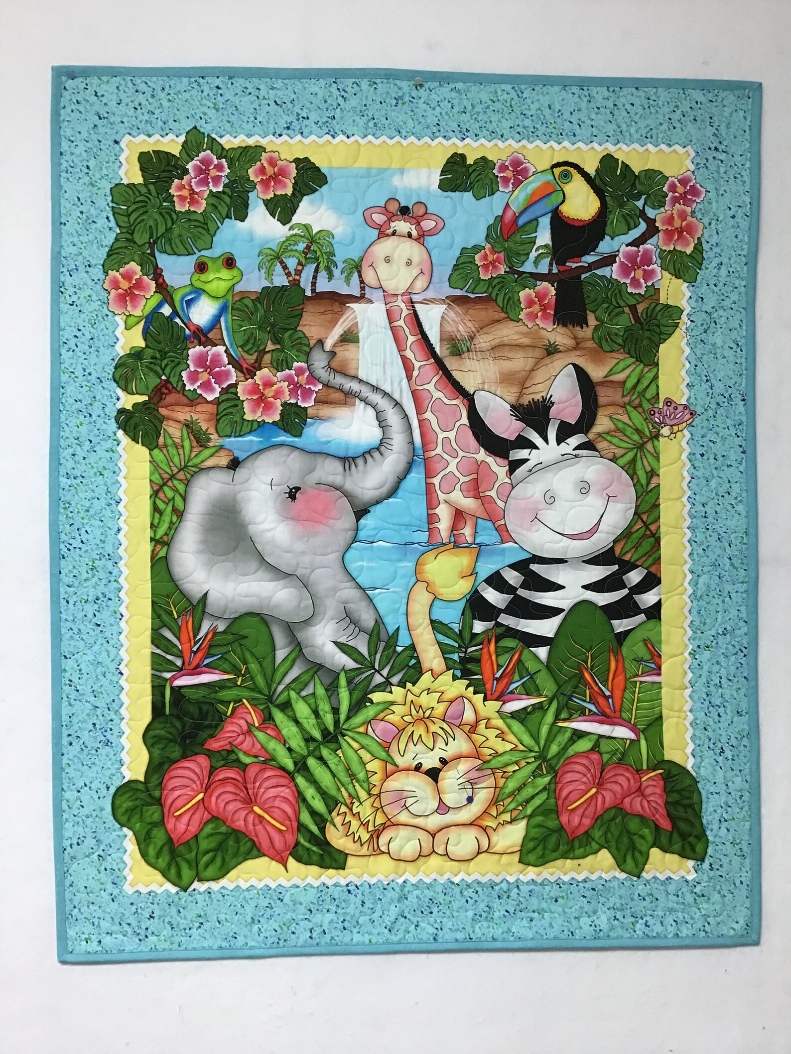 Baby Safari Panel Quilt Quilts for Sale Quilted Baby Quilt Etsy