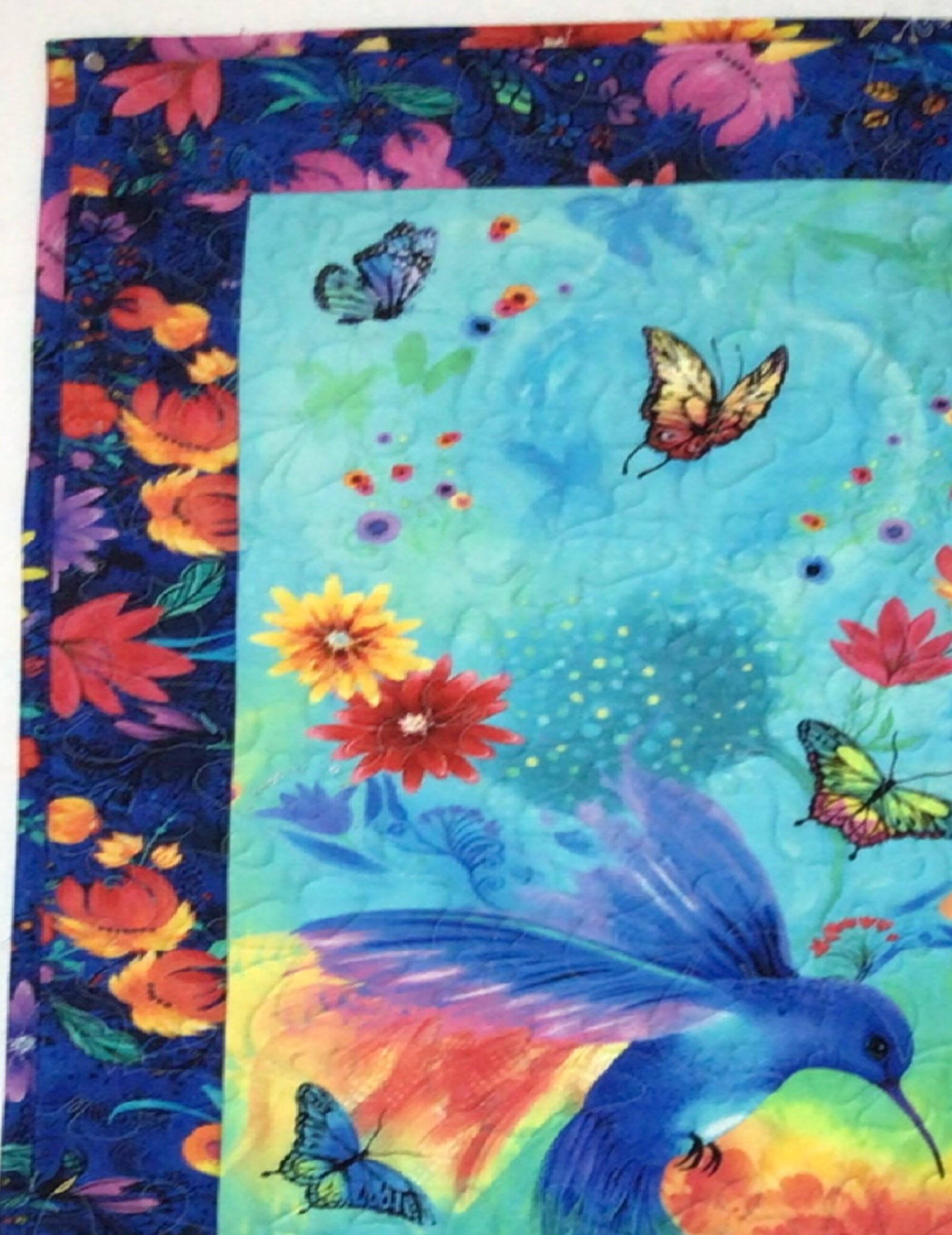 Hummingbird Panel Wall Hanging Quilts for Sale Lap Quilt Etsy