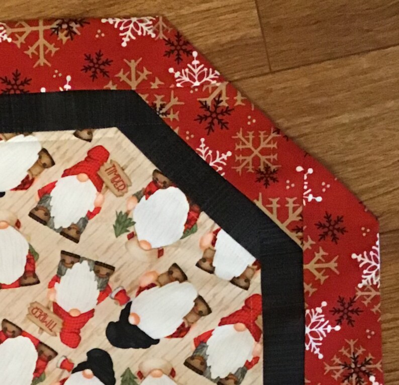 Gnome Christmas Topper Quilts for Sale Quilted Table Topper Etsy