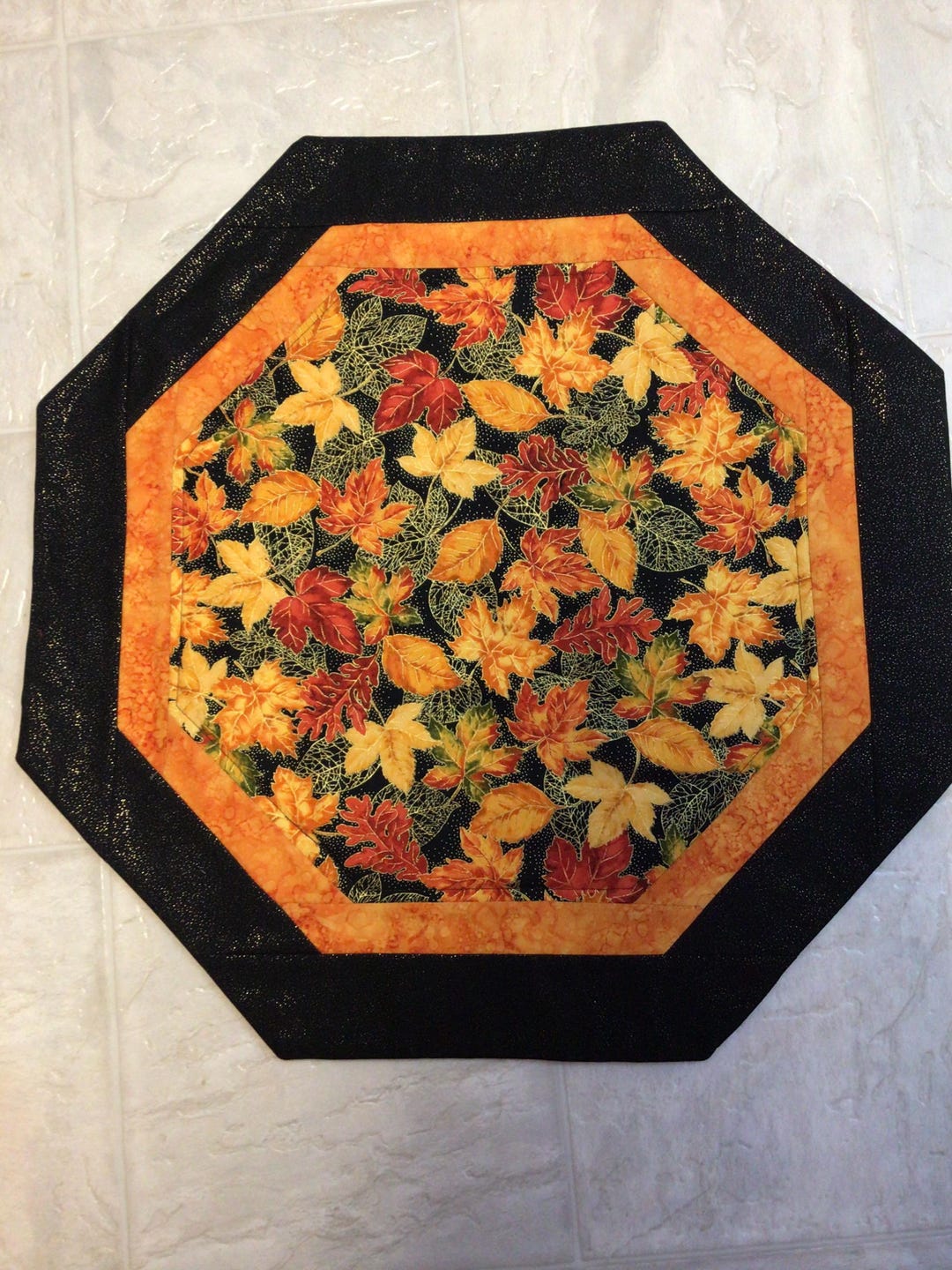 Fall Leaves Table Topper: Handmade Cotton Quilted Centerpiece - Etsy