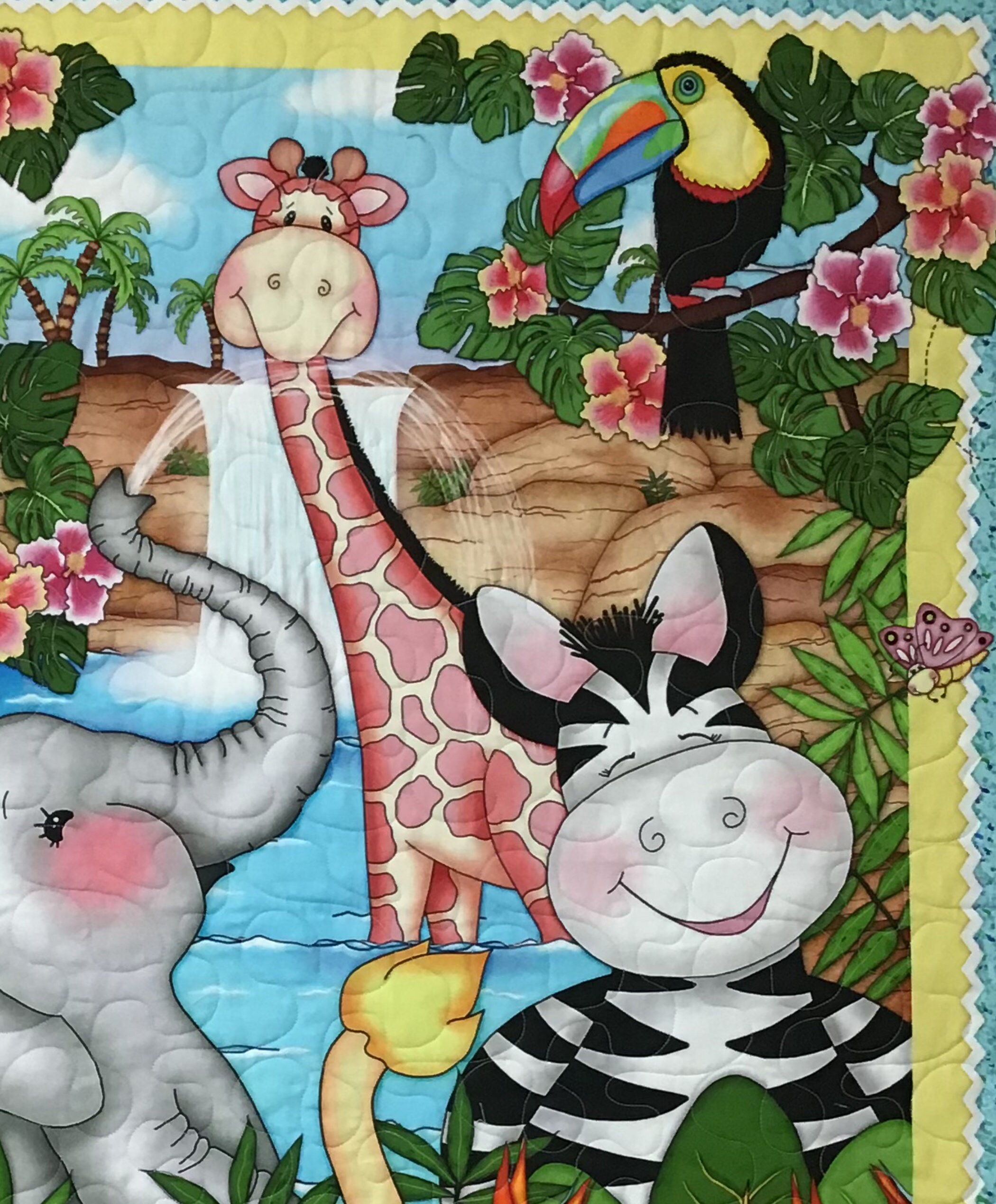 Baby Safari Panel Quilt Quilts for Sale Quilted Baby Quilt Etsy