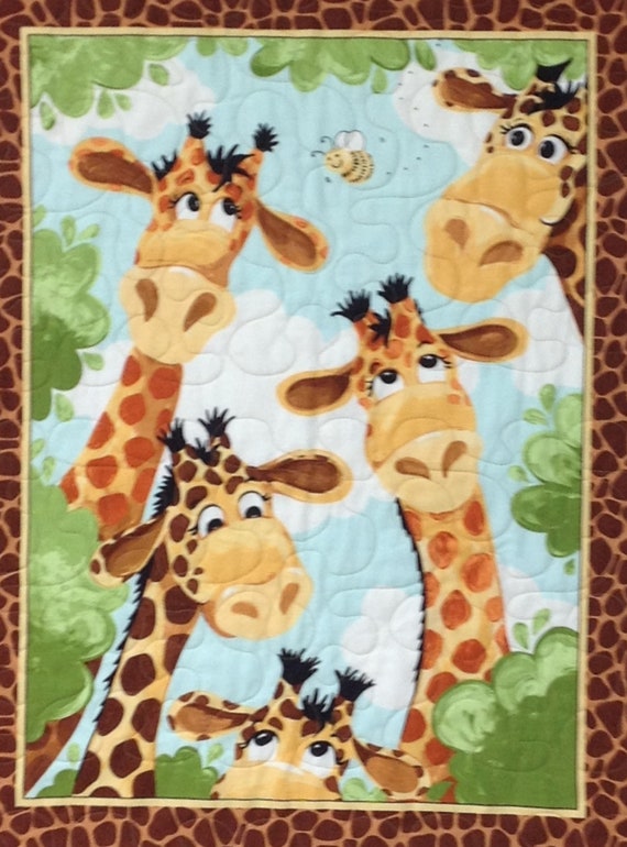 Giraffe Panel Baby Quilt Quilted Wall Hanging Nursery Decor New Baby Gift Quilts for Sale Baby Shower Birthday Gift Etsy Canada