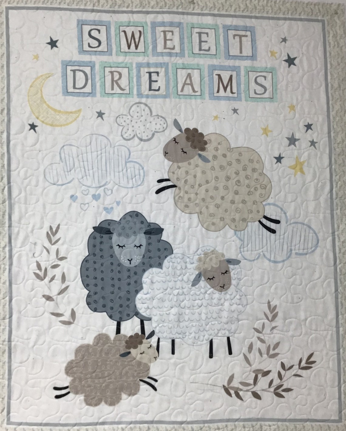 Sweet Dreams Panel Baby Quilt Quilt for Sale Quilted Baby Etsy