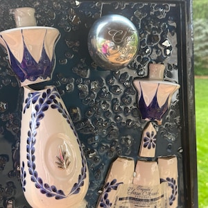 Clase Azul Broken Bottle Art on Wood Panel. “RING THE BELL” Hand crafted