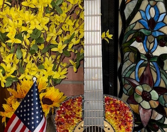 Guitar Glass Art Americana