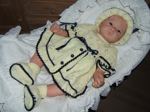 50 Strickanleitung für Babys /& Reborn/'s Modell Lynn Gr