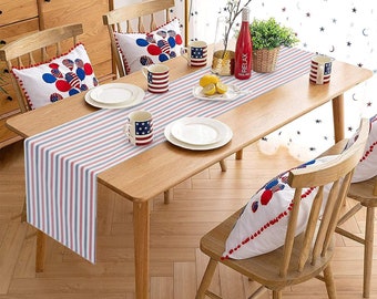 Folkulture Patriotic Table Runners for Fourth of July Decoration, 4th of July Table Runner for Patriotic Decorations and Dining Table Decor