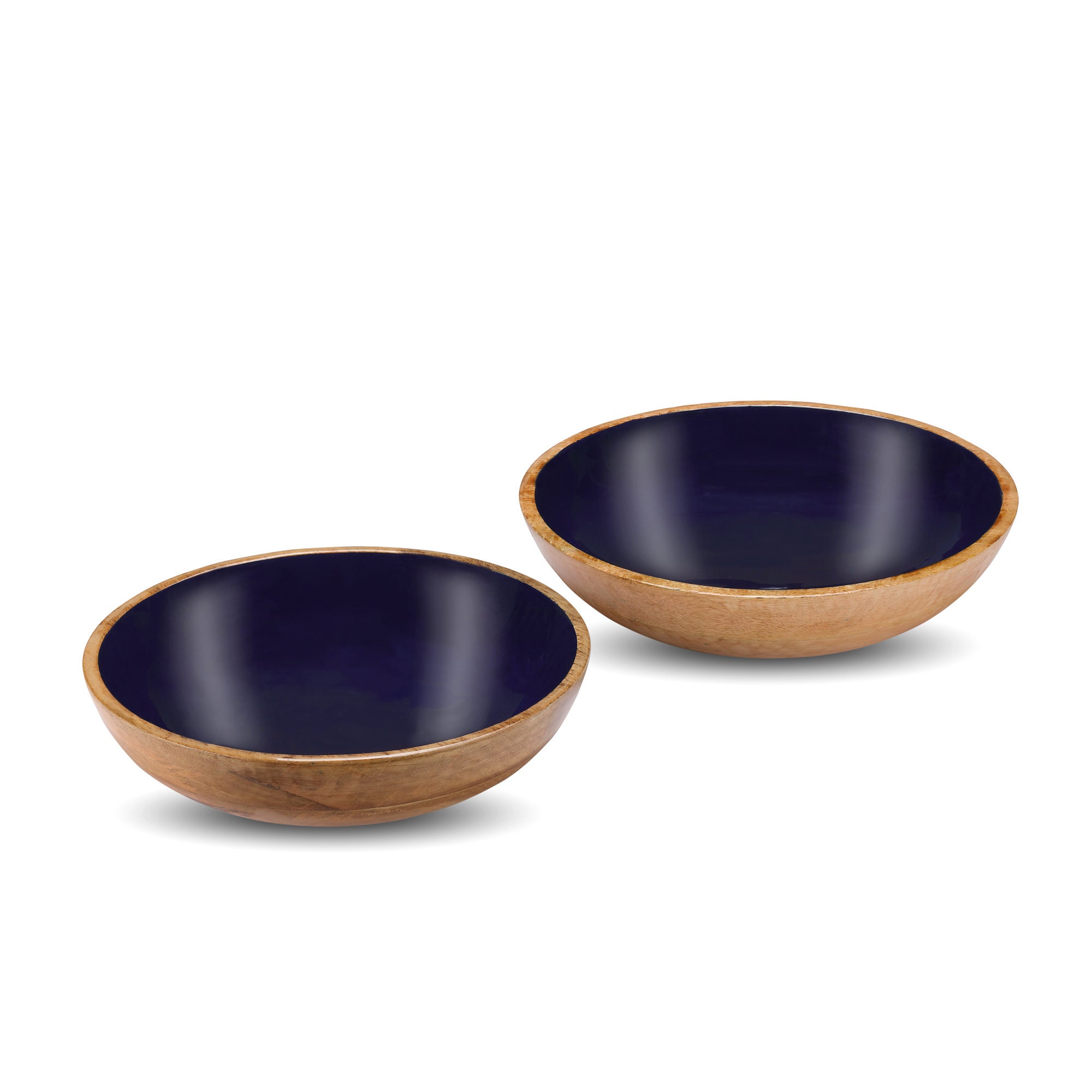 Large Wooden Serving Bowls With Servers for Food Pasta Etsy