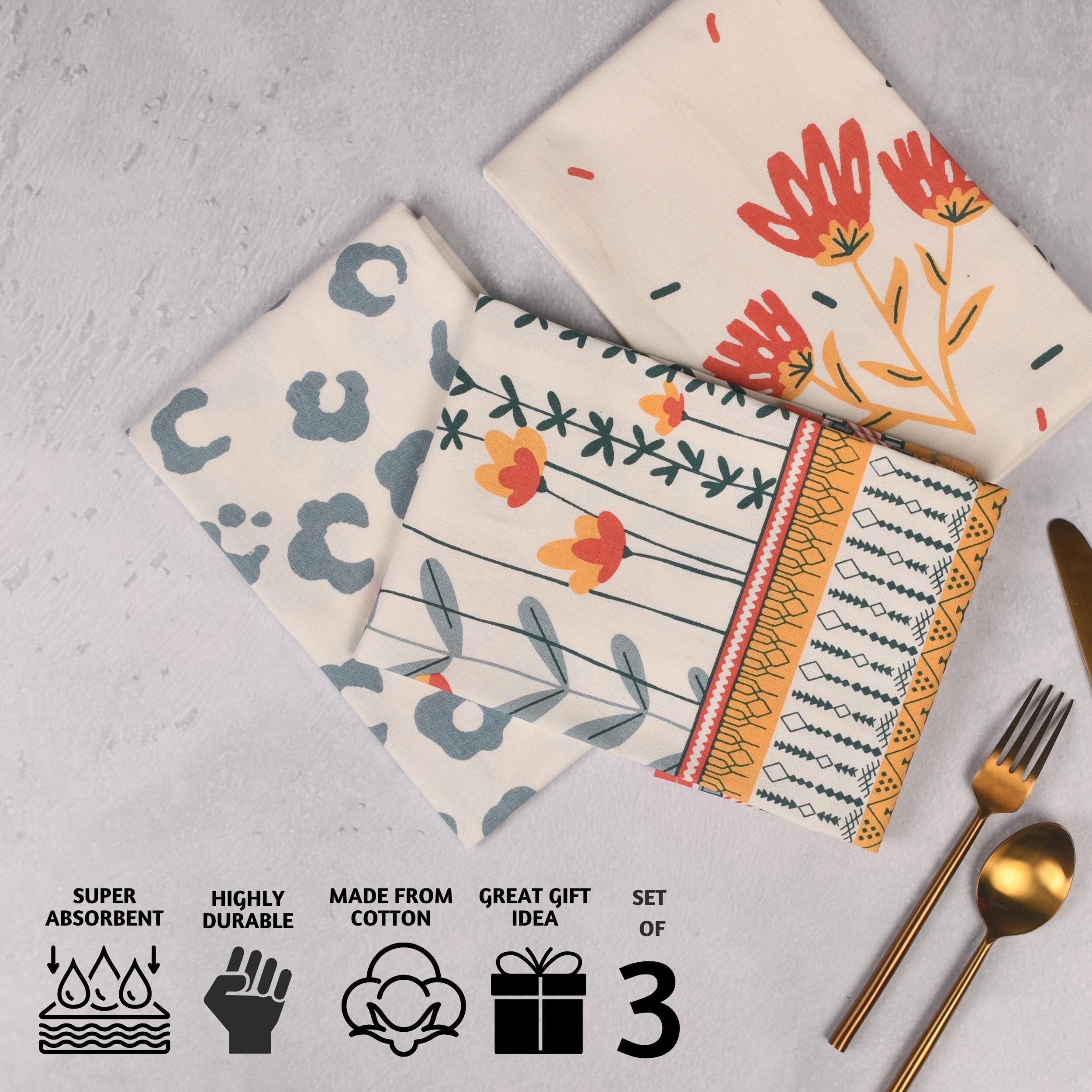 Folkulture Kitchen Towels Dishcloths Sets 20 X 26 Kitchen Etsy