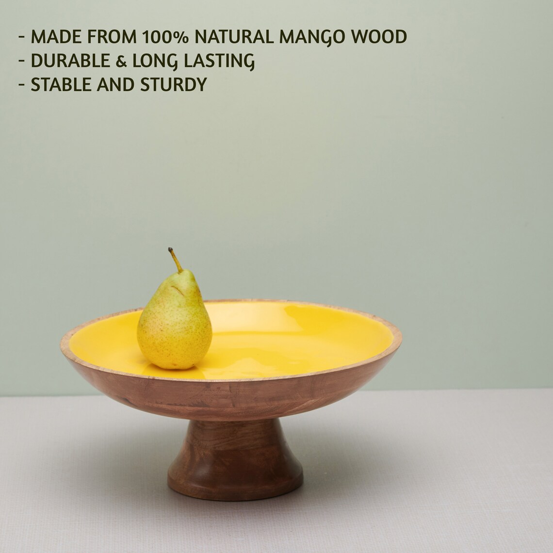 12 Inch Fruit Bowl or Pedestal Fruit Bowl Large Wooden Fruit Etsy