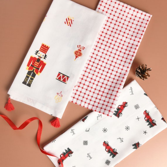 Folkulture Kitchen Towels or Dish Towels, Tea Towels with Hanging