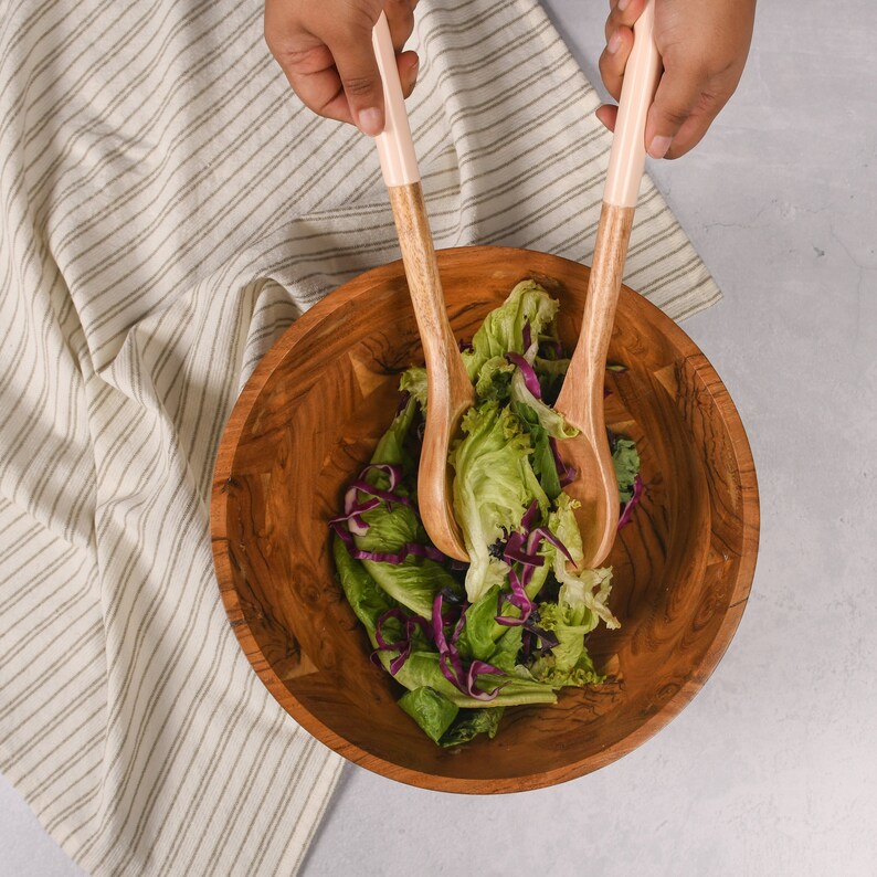 Wooden Salad Tongs Folkulture 12