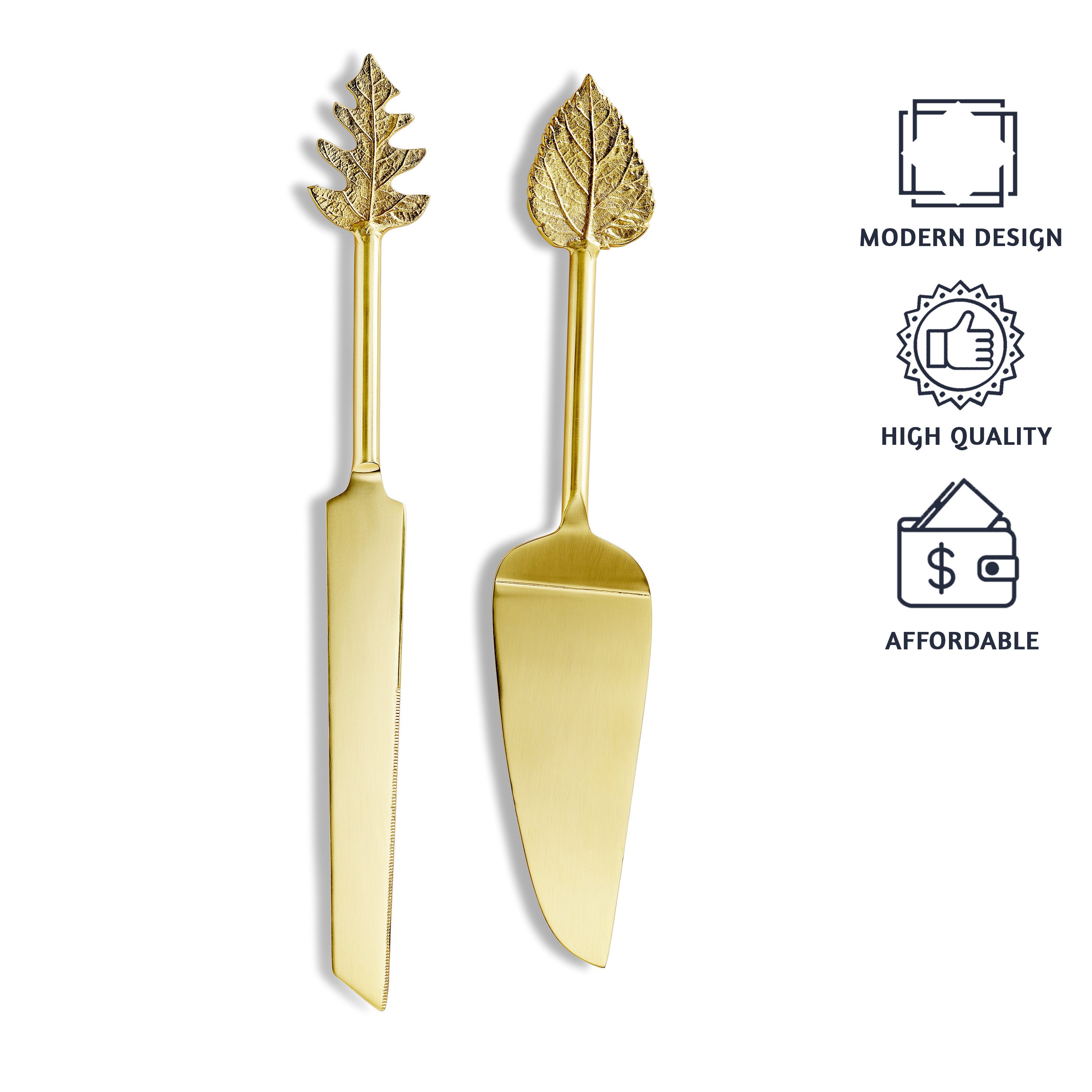 Folkulture Gold Wedding Cake Knife and Server Cutter and Etsy