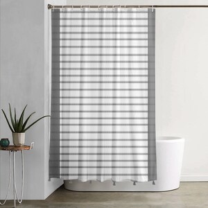 Folkulture Gray Shower Curtain for Bathroom 72X72, Boho Shower Curtain with Tassels for Farmhouse Décor, Water Repellent, Cotton, Gray image 8