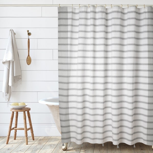 Grey Shower Curtain Etsy