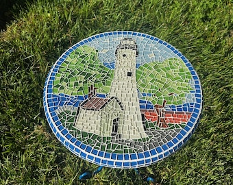 Mesa de café, mesa auxiliar o soporte para plantas con forma de faro de Key West