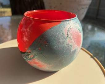 Maceta o jarrón de vidrio hidroinmergido