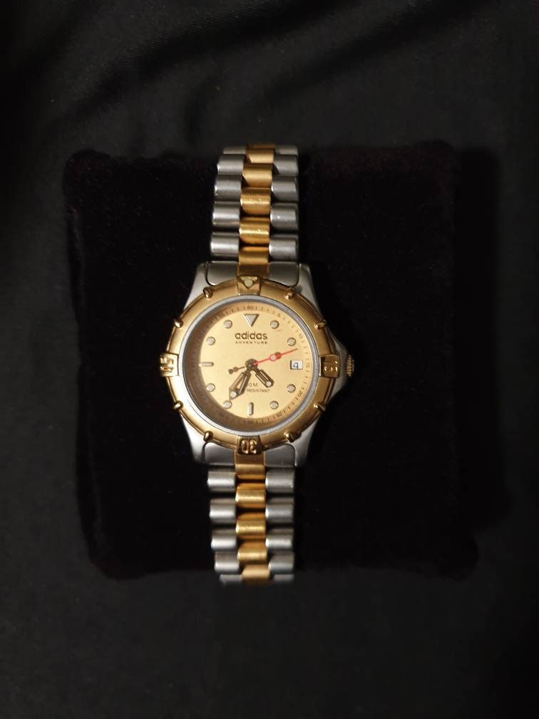 Adidas Adventure 90s Watch in Stainless Steel and Gold Plated - Etsy