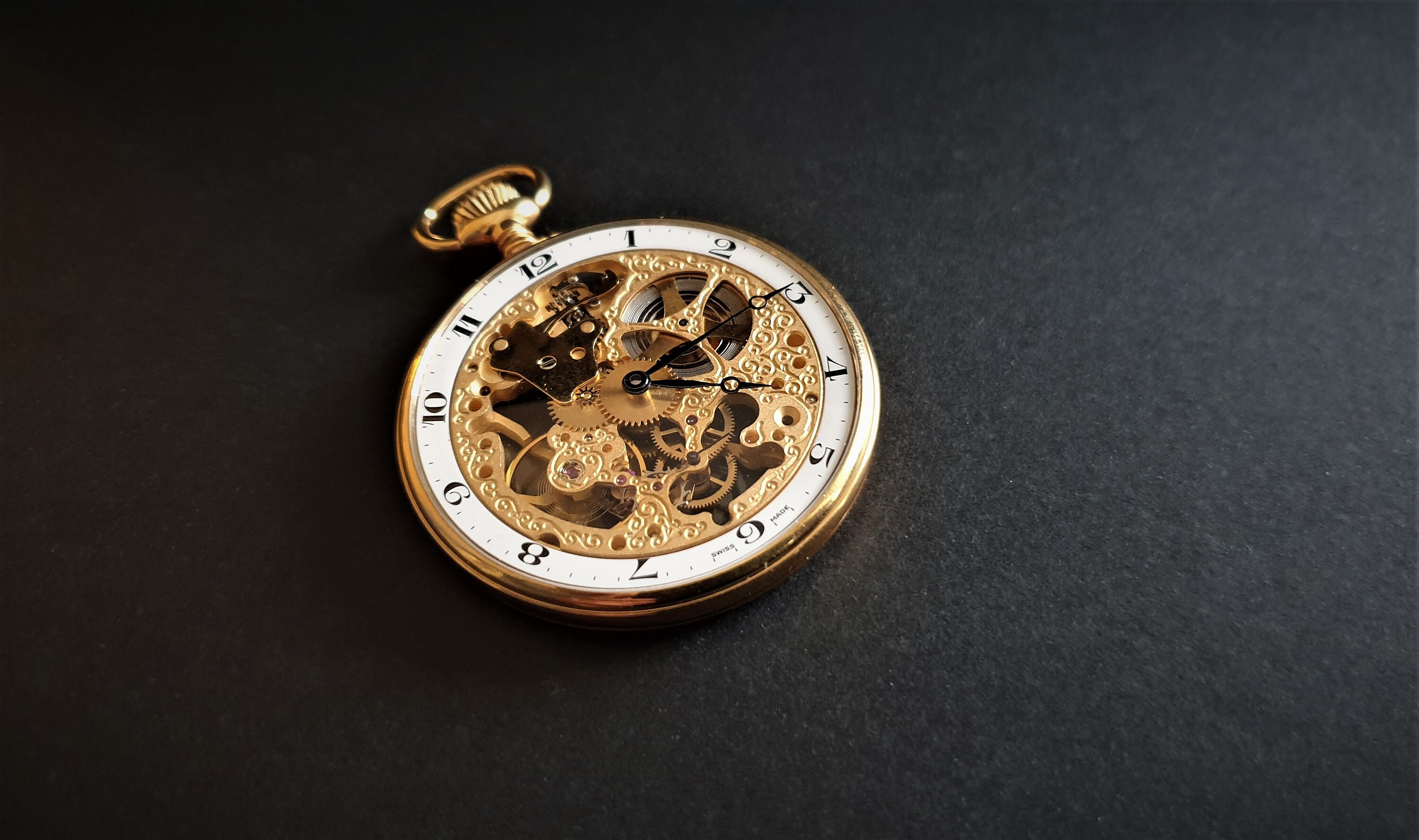 Aerowatch Neuchatel Gold Plated Pocket Watch Skeleton Etsy