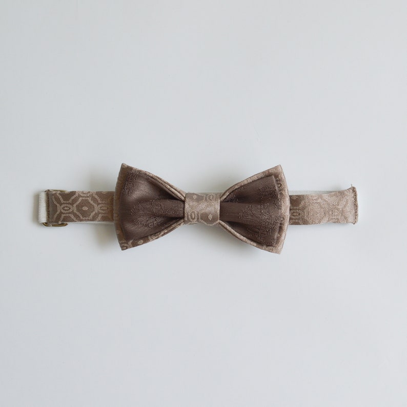 Two color brown bow tie Two layer bow tie two color ties Double color bow tie bow tie for husband Dark brown bow tie wedding gift