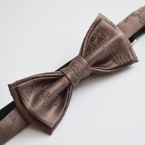 Brown bow tie, dark brown double layer bows, two layer bow tie, adjustable bows, pre tied bows, christmas gift for him, bow tie lasagna