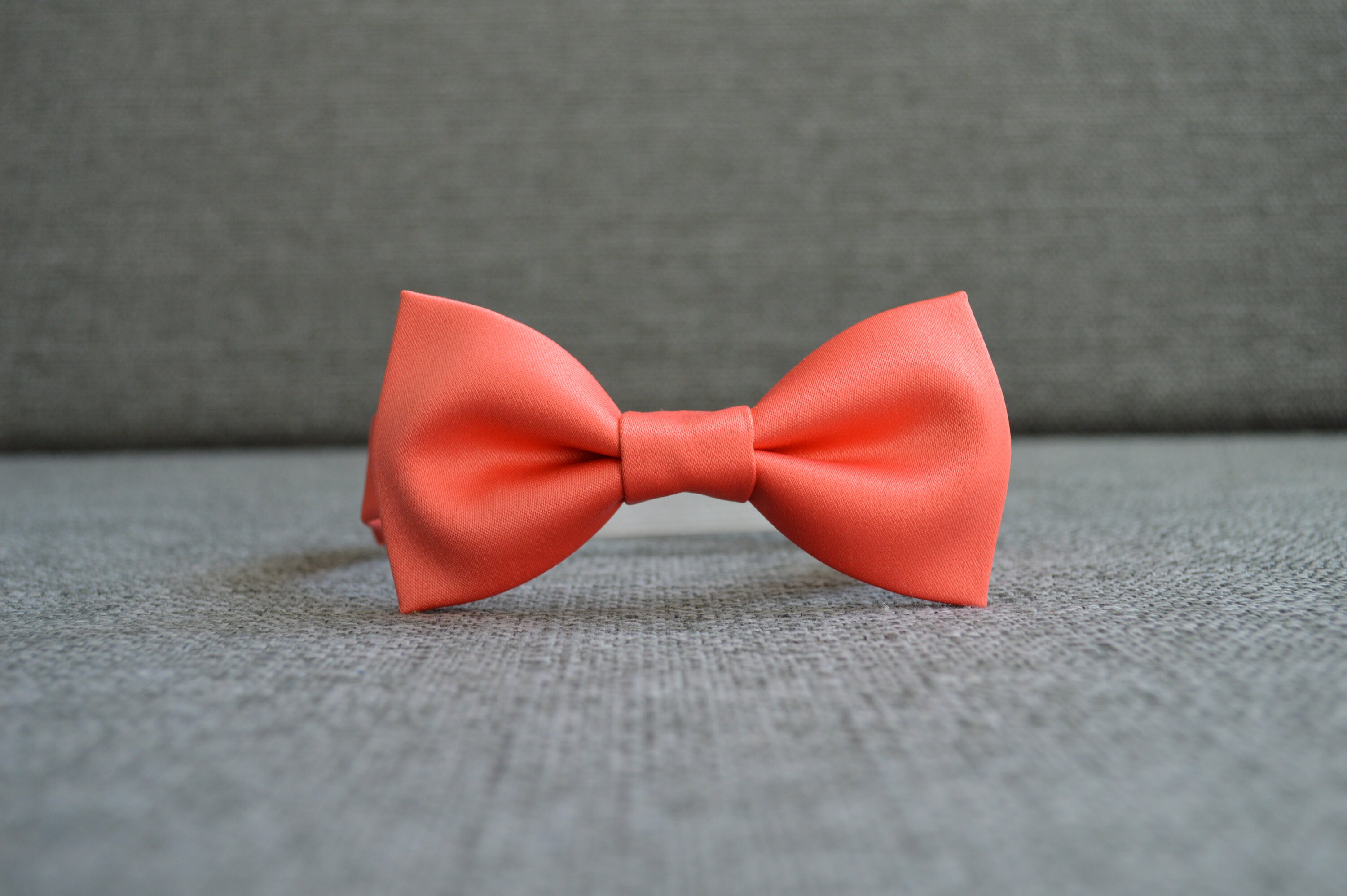 Coral bow tie coral color bow tie for men salmon bow tie Etsy