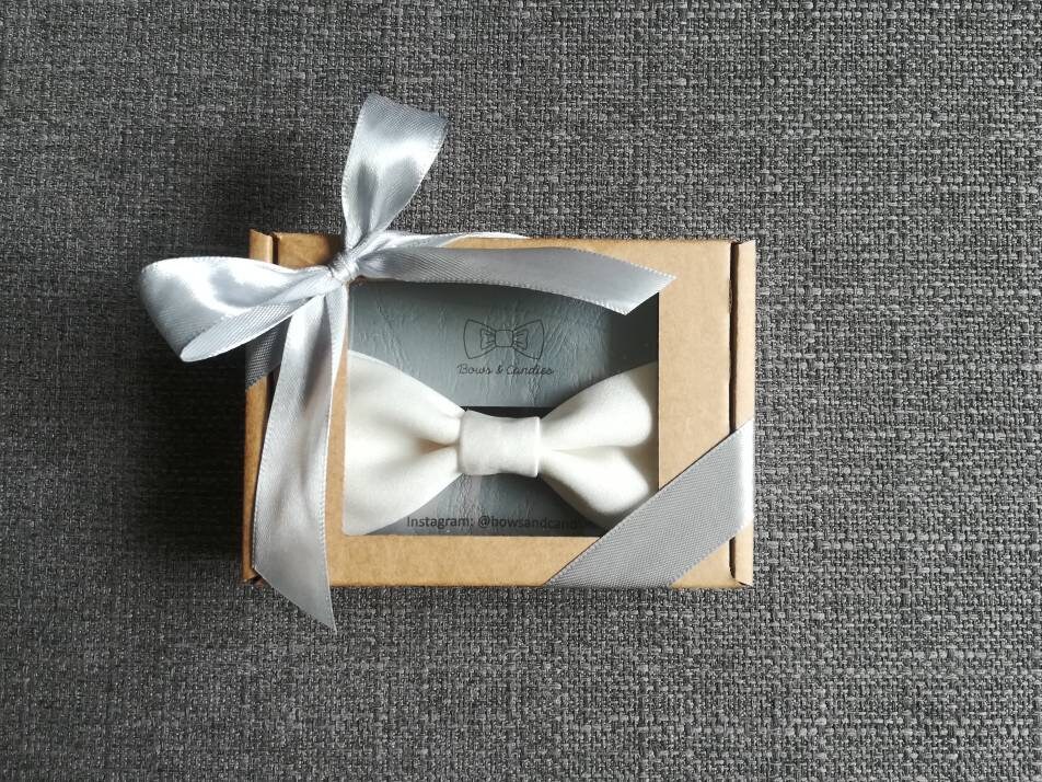 Minimalist White Bow Tie Simple off White Bow Tie Milk White Etsy